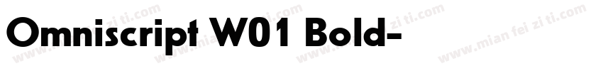 Omniscript W01 Bold字体转换